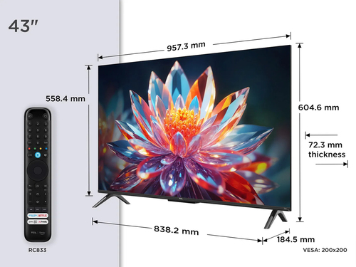 TCL T6C -UK 43 inch QLED 4K HDR 10+ Dolby Vision & Atmos Smart Fire TV – image 2