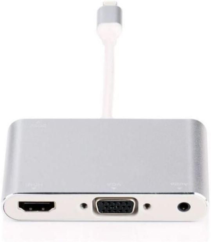 Microconnect LIGHT-HUB1 док-станция для ноутбука Lightning Серебристый
