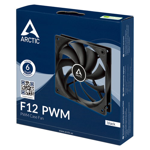 ARCTIC Freezer F12 PWM Computer behuizing Ventilator 12 cm Zwart 5 stuk(s), afbeelding 4