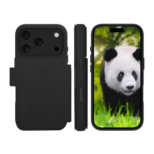 DBramante1928 Lynge iPhone 17 Pro Book Case Leer met MagSafe Zwart, afbeelding 3