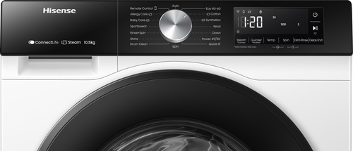 Hisense WF3S9043BW3 9kg 1400 Spin Washing Machine in White A Rated Con - image 5
