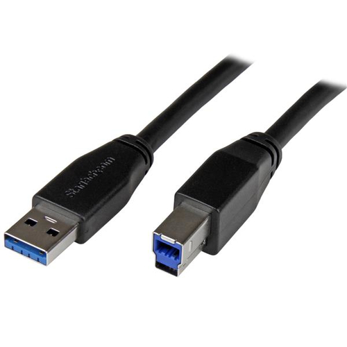 STARTECH.COM 5m Aktives USB 3.0 USB-A auf USB-B Kabel - USB A zu USB B Anschlusskabel - USB 3.1 Gen 1 (5 Gbit/s)