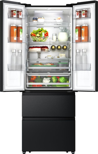 Hisense PureFlat Slim RF632N4AFC1 Total No Frost American Fridge Freezer - Black / Stainless Steel - C Rated, Black - image 4