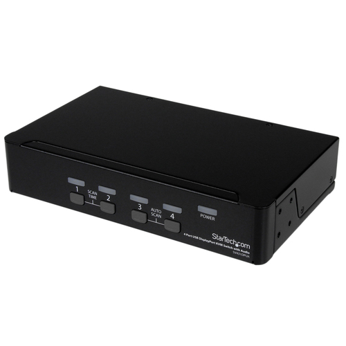 StarTech.com 4 Port DisplayPort KVM w/ Audio - USB, , Video, Mouse, Computer Box for 2560x1600 DP Monitor (SV431DPUA) KVM / audio / USB switch Desktop – billede 5
