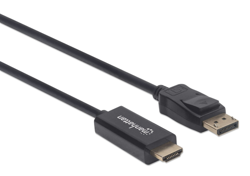 Manhattan Cable DisplayPort 1.1 a HDMI, 1080p@60 Hz, 1,8 m, macho a macho, DP con pestaña de bloqueo, negro, no bidireccional, garantía 3 años imagen 2
