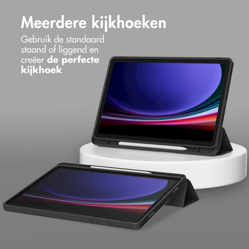 Accezz Smart Silicone Bookcase Samsung Galaxy Tab A9 Plus Tablethoesje Zwart, afbeelding 3
