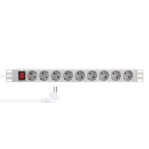Product image: LogiLink PDU9C04 surge protector Light grey 9 AC outlet(s) 230 V 2 m
