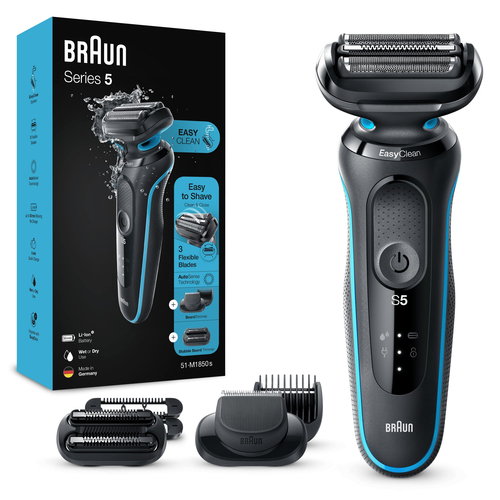 Braun Series 5 51-M1850s Foil shaver Black, Blue