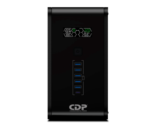 CDP R-SMART2010i 2000VA/1200W Smart UPS AVR, 10 Outlets, 560 Joules, RJ45 protection, LCD, software 220 Vac