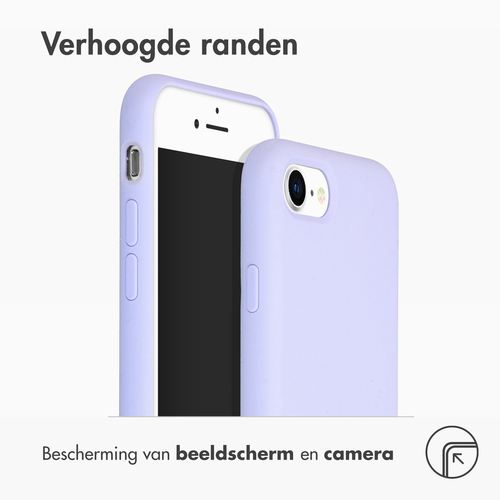 Accezz Liquid Silicone voor Apple iPhone SE (2022 / 2020) / 8 / 7 Telefoonhoesje Paars, afbeelding 7