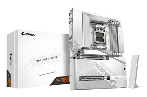 Gigabyte B850 Aorus Stealth Ice Amd B850 Atx Socket AM5 Motherboard - White - image 1