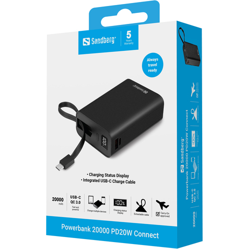 Sandberg Powerbank 20000 PD20W Connect – image 5