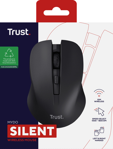 Trust Mydo Wireless Silent Optical Mouse Black 25084 - image 6