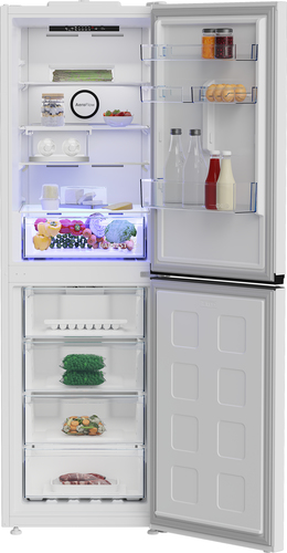 Beko CNG4692VW 192cm High 50 50 Frost Free Fridge Freezer in White 60c - image 4