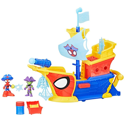 Marvel Spidey and his Amazing Friends Water-Webs Webs Ahoy Bubble Pirate Ship