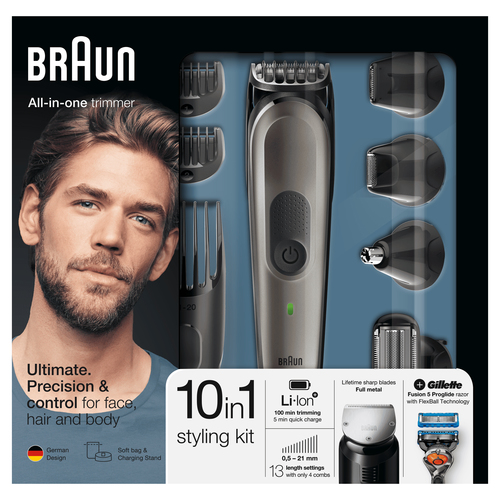 Braun Multigroomer 10-in-1 All-in-one trimmer MGK7021, Beard Trimmer & Hair Clipper, Mini Shaver & Detail Trimmer – image 4