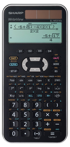 Sharp EL-W531XGB-SL calculator Pocket Scientific Black, Silver