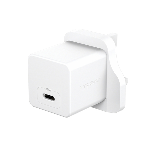 PanzerGlass empower™ by PanzerGlass® Turbo 30W Charger Single USB-C | UK Plug | Silver White