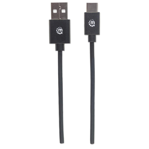 Manhattan Cable USB-C a USB-A, 1 m, macho a macho, 480 Mbps (USB 2.0), negro, garantía de por vida, equivalente a USB2AC1M imagen 4