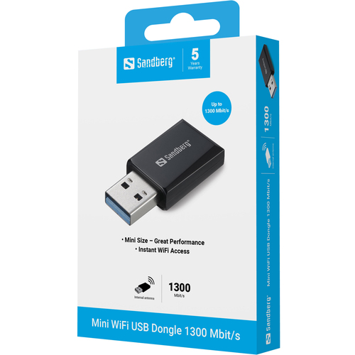 Sandberg Mini Wifi Dongle 1300 Mbit/s – image 6