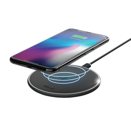 Trust Qylo Смартфон Черный USB Беспроводная зарядка Быстрая зарядка