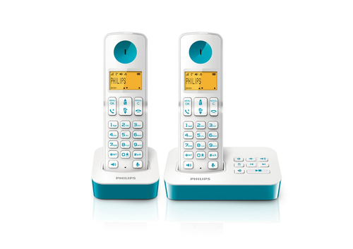 Philips D2052WT/FR telephone DECT telephone Caller ID Blue, White – image 2