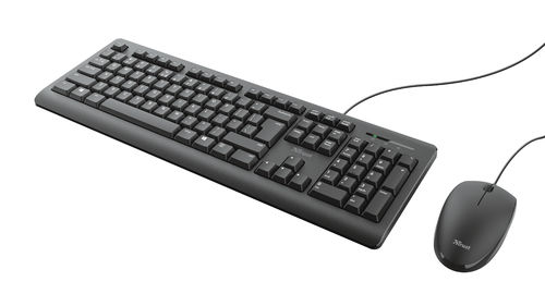 Trust Taro keyboard Mouse included Office USB QWERTZ German Black – image 2