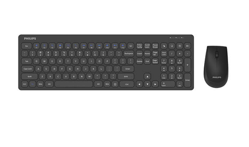 Philips 3000 series SPT6317B/93 keyboard Mouse included Universal RF Wireless QWERTY English Black