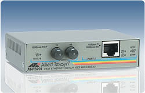 Allied Telesis 2 Port Fast Ethernet Speed/Media Converting Switch