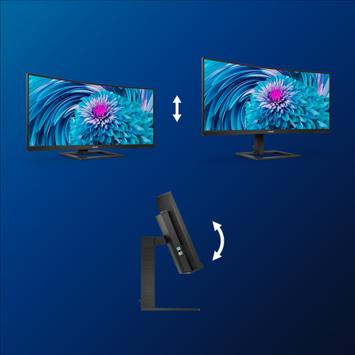34" Wqhd 100Hz Curved Monitor - Philips 346E2CUAE Flicker-free Amd FreeSync Premium LowBlue Mode MultiView - image 7