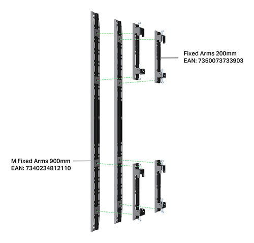 Multibrackets M Pro Series - Fixed Arms 900mm Extender kit