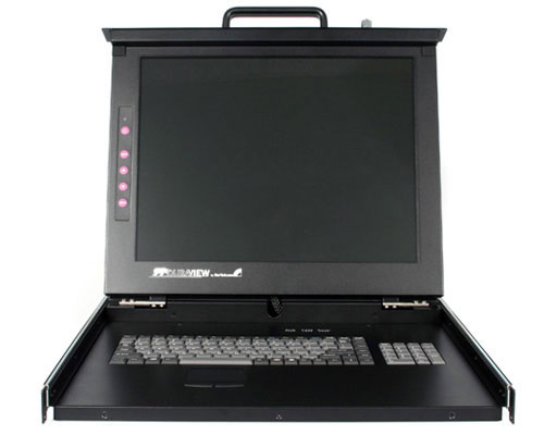 StarTech.com 19" Folding LCD Rack Console With 16 Port Multi-Platform KVM
