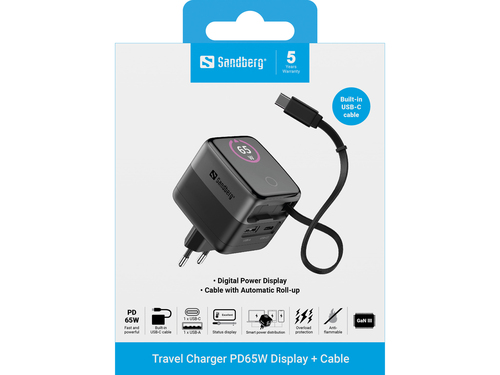 Sandberg Charger PD65W Display + Cable – image 5