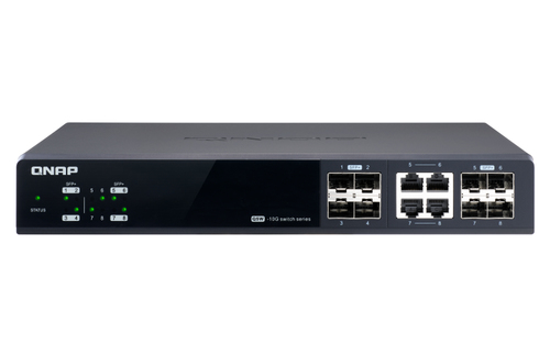QNAP QSW-M804-4C сетевой коммутатор Управляемый 10G Ethernet (100/1000/10000) Черный