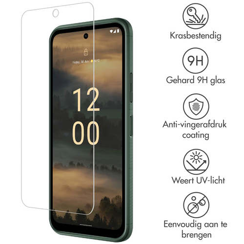 Accezz Gehard Glas Screenprotector Nokia XR21 Smartphone screenprotector Transparant, afbeelding 2
