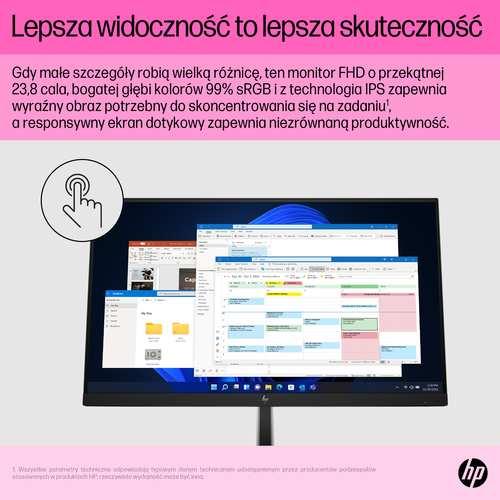 HP Inc. Monitor dotykowy FHD E24t G5 6N6E6AA