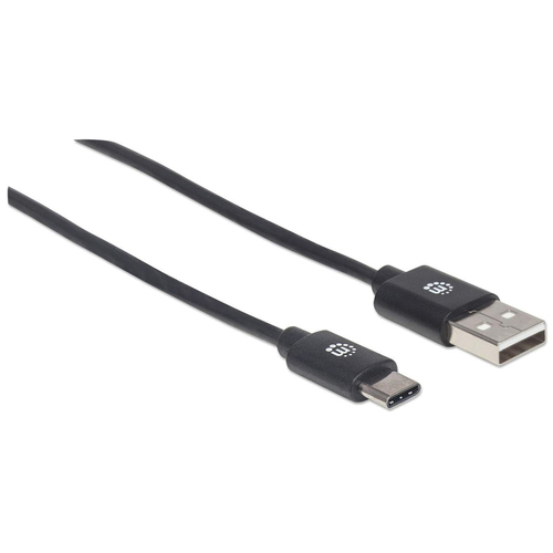 Manhattan Cable USB-C a USB-A, 1 m, macho a macho, 480 Mbps (USB 2.0), negro, garantía de por vida, equivalente a USB2AC1M imagen 2
