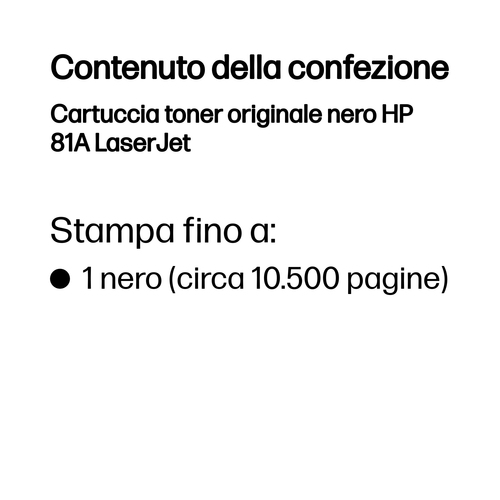HP 81A – Toner nero originale