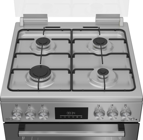 Beko Pro FDG6272TCSM 60 cm Gas Cooker - Silver Mirror, Silver/Grey - image 4