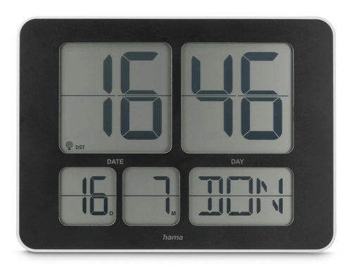 Hama La Palma Digital alarm clock Black, White