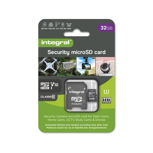 Integral 32GB MICRO SD CARD FOR DASH CAM SECURITY CAM HD VIDEO V10 100MBS READ 30MBS WRITE HIGH ENDURANCE – image 2