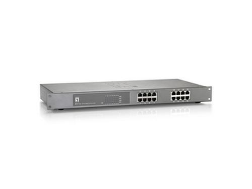 LevelOne 16-Port Gigabit PoE-Plus Switch, 480W