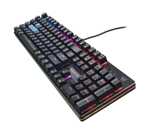 Acer Predator Aethon 303 Keyboard PKW200 USB Black - US int. Toetsenbord Zwart, afbeelding 4