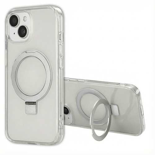 Accezz Ring Stand Backcover met MagSafe iPhone 15 - Transparant