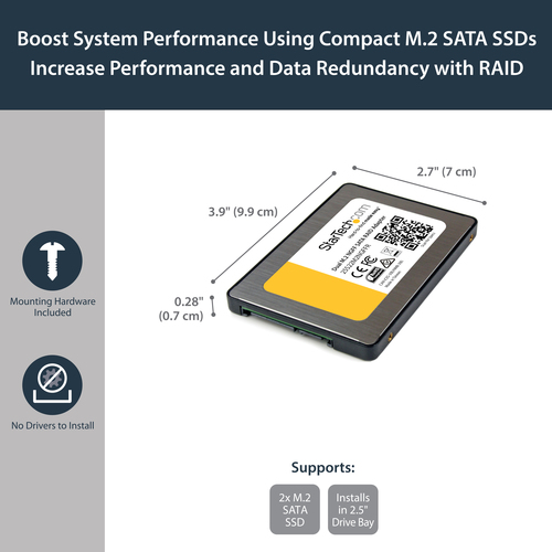 StarTech.com Dual M.2 NGFF SATA Adapter with RAID – image 5