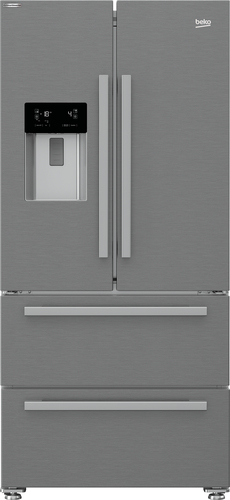 Beko GNE460520DVPX Freestanding American Style Fridge Freezer with HarvestFreshTM