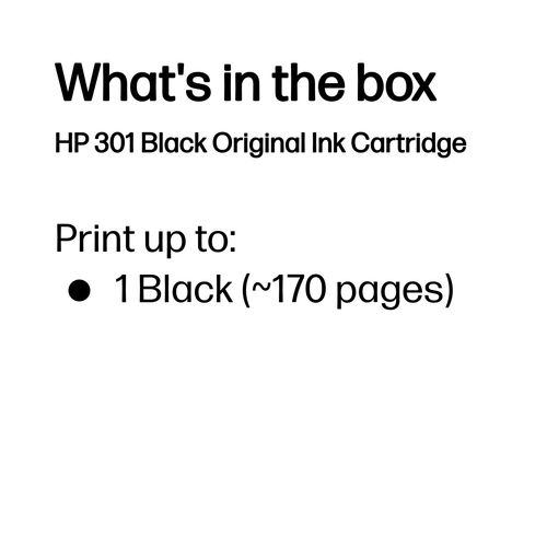HP 301 Black Original Ink Cartridge (CH561EE) - image 3