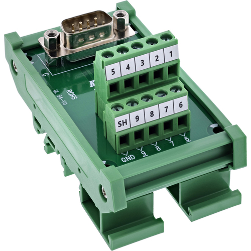 Product image: InLine 92501L wire connector Terminal block / D-Sub 9 Green