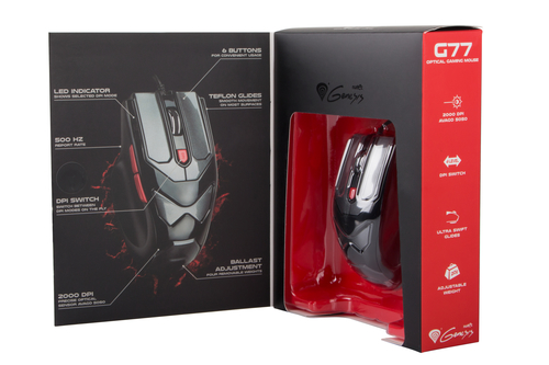 GENESIS G77 mouse Gaming Right-hand USB Type-A Optical 2000 DPI – image 4