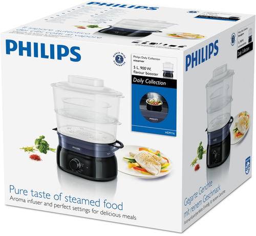 Philips Daily Collection HD9116/90 steam cooker 2 basket(s) Freestanding – image 3